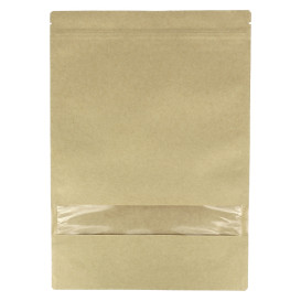 Paper Bag without Handle Kraft and Window 12+6x23,5cm (50 Uds)