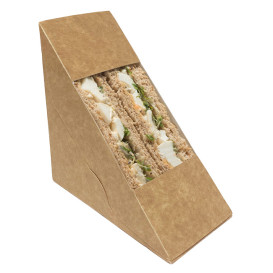 Obwoluta kartonowa Kraft z okienkiem 125x75x125mm (50 Sztuk)