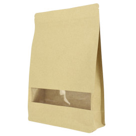 Paper Bag without Handle Kraft and Window 12+6x23,5cm (500 Sztuk)