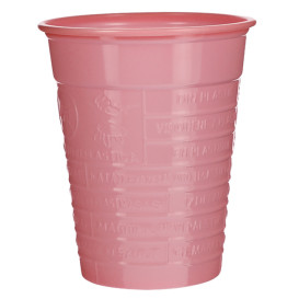 Kubki Plastikowe PS Różowe 200ml Ø7cm (50 Sztuk)