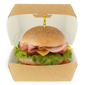 Pudełka Kraft na Hamburger XXL 14,5x14,5x8 cm (400 Sztuk)