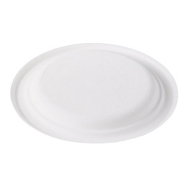 Talerz Trzciny Cukrowej Bagasse Białe Ø17,5 cm (50 Sztuk)
