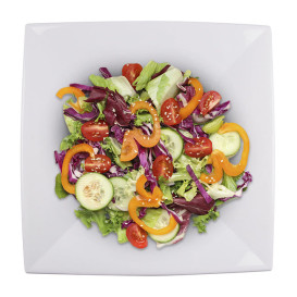 Talerz Twardy Wielokrotnego Użytku Płaski Białe "Nice" PP 29cm (12 Sztuk)