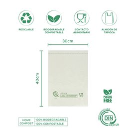 Eko Torba typu Market z Blokowym dnem Home Compost “Classic” 30x40cm 12µm (2.000 Sztuk)