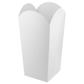 Pudełko na Popcorn Małe Biały 45gr 6,5x8,5x15cm (25 Sztuk)